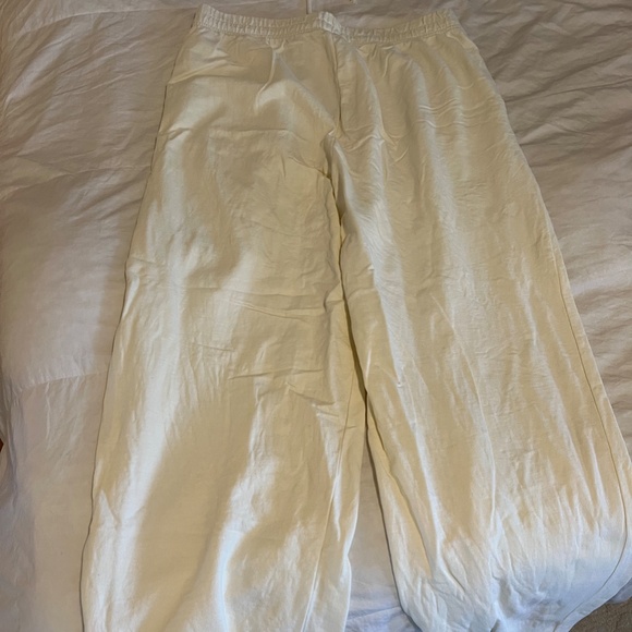 KEEP THE FEELING ALIVE WIDE LEG SWEATPANTS - VANILLA - Picture 8 of 8